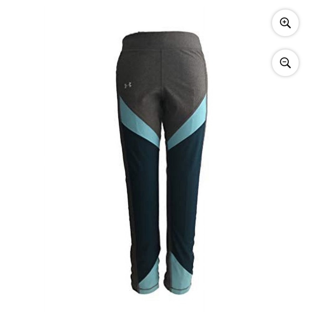 Under Armour Womens HeatGear Leggings- LARGE  *like NEW!
Gray/Aqua 1305967-023